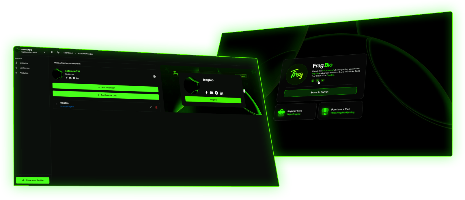 frag website preview